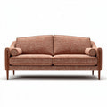 Rustic fabric sofa with removable cushions in warm orange color 200 x 90 x 85cm